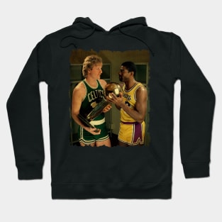 vintage larry bird and magic johnson Hoodie